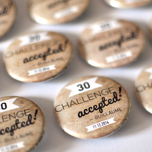 Cadeau souvenir badge 30 ans
