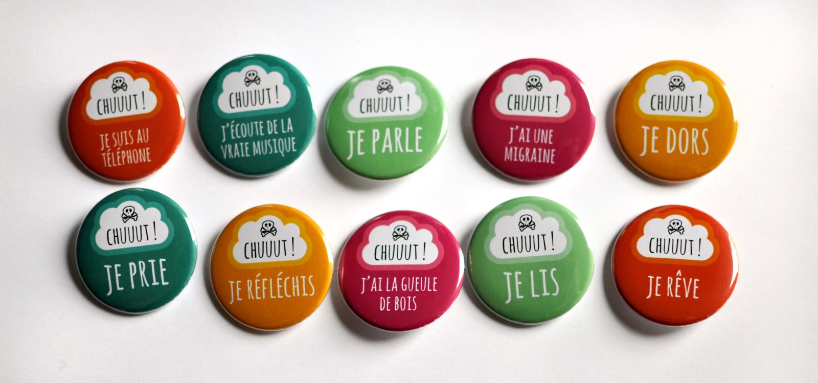 Badge humour silence chut