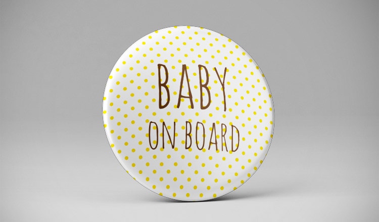 Badge Baby on board pour femme enceinte