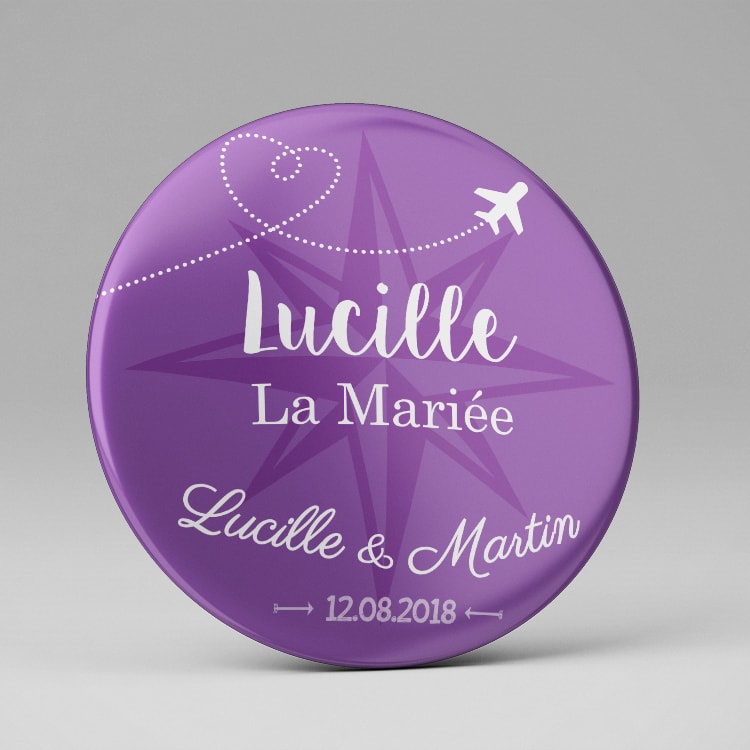 Mariage / Marque place original / Thème voyage