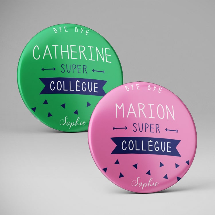 Badge Magnet Cadeau De Depart Original Super Collegue