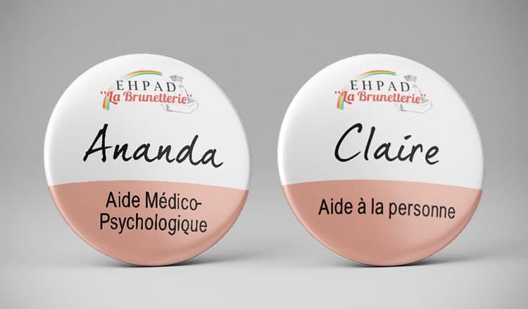 Badge prénom infirmière aide soignante / Hôpital